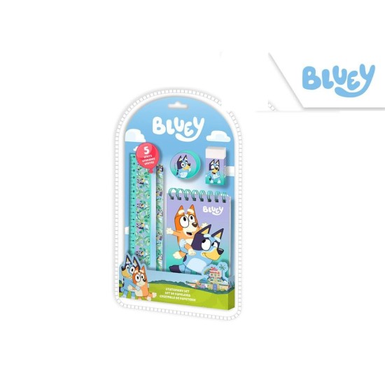 Σχολικό σετ 5 τεμαχίων Bluey 26x15εκ. Σχολικό σετ 5 τεμαχίων Bluey 26x15εκ.