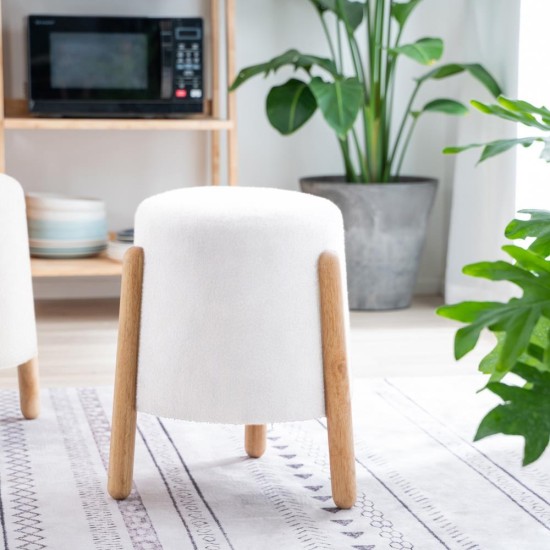 Σκαμπό Nextdeco Natural λευκό Υ46,5x38x37,5εκ. Σκαμπό Nextdeco Natural λευκό Υ46,5x38x37,5εκ.