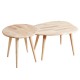 Τραπεζάκια σαλονιού σετ 2 Nextdeco Natural μασίφ ξύλο Υ38,5x70x49,5εκ - Y43xØ45εκ. Τραπεζάκια σαλονιού σετ 2 Nextdeco Natural μασίφ ξύλο Υ38,5x70x49,5εκ - Y43xØ45εκ.