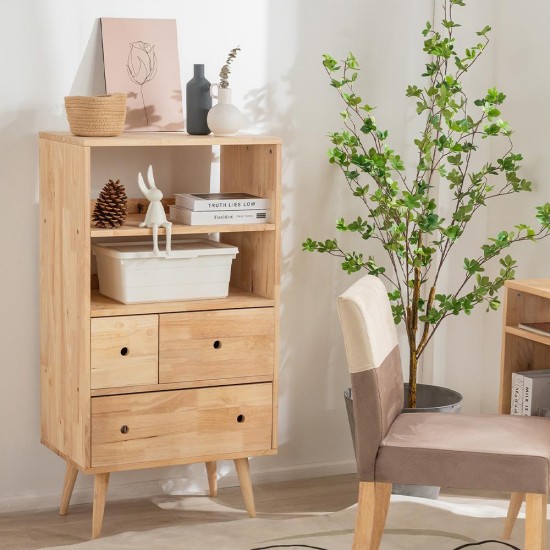 Ραφιέρα με συρτάρια Nextdeco Natural μασίφ ξύλο Υ115x60x40εκ. Ραφιέρα με συρτάρια Nextdeco Natural μασίφ ξύλο Υ115x60x40εκ.