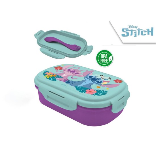 Φαγητοδοχείο Stitch με μαχαιροπίρουνα 21x14x6εκ. Φαγητοδοχείο Stitch με μαχαιροπίρουνα 21x14x6εκ.