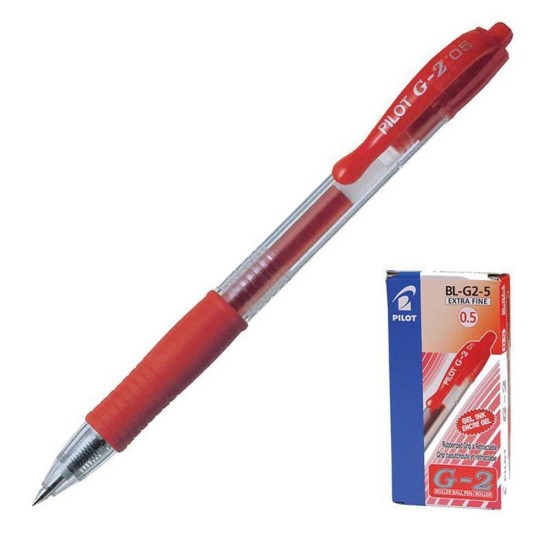 Pilot στυλό jel G2 extra fine κόκκινο 0.5mm Pilot στυλό jel G2 extra fine κόκκινο 0.5mm
