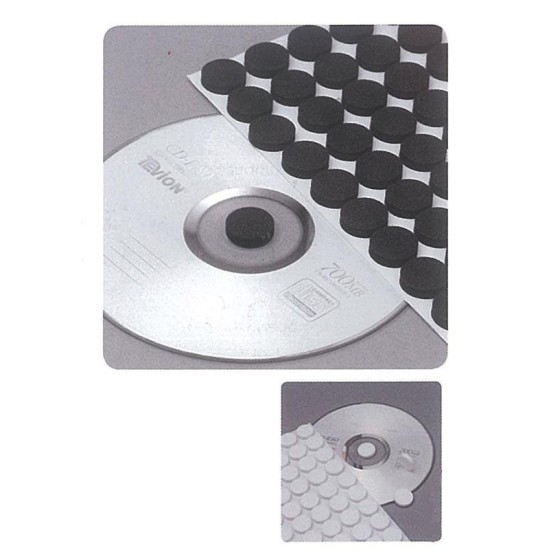 Αυτοκόλλητο για συγκράτηση cd μαύρο Ø16mm 500τεμ. Αυτοκόλλητο για συγκράτηση cd μαύρο Ø16mm 500τεμ.