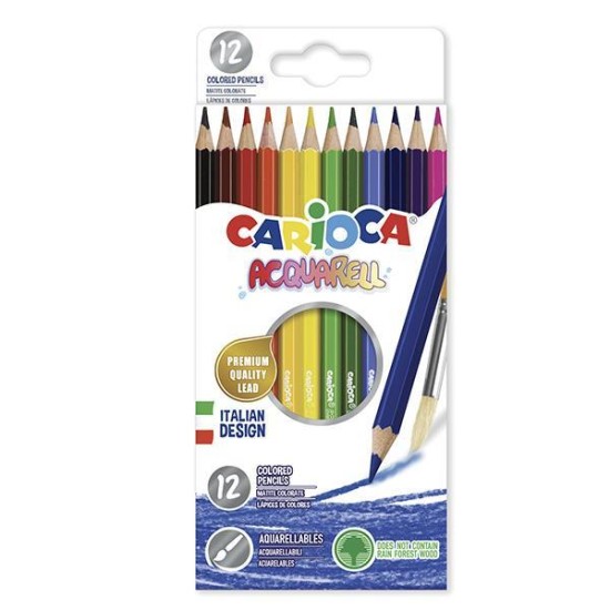 Carioca ξυλομπογιές ακουαρέλας 12 χρωμάτων Carioca ξυλομπογιές ακουαρέλας 12 χρωμάτων