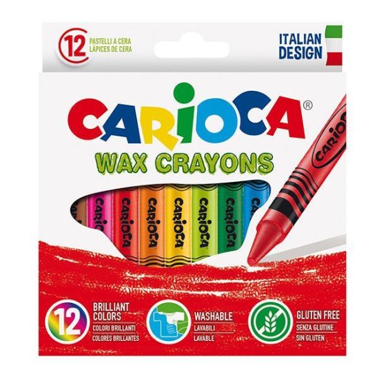 Carioca κηρομπογιές 12 χρωμάτων Carioca κηρομπογιές 12 χρωμάτων