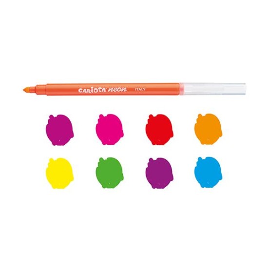 Carioca Neon μαρκαδόροι 8 χρωμάτων Carioca Neon μαρκαδόροι 8 χρωμάτων