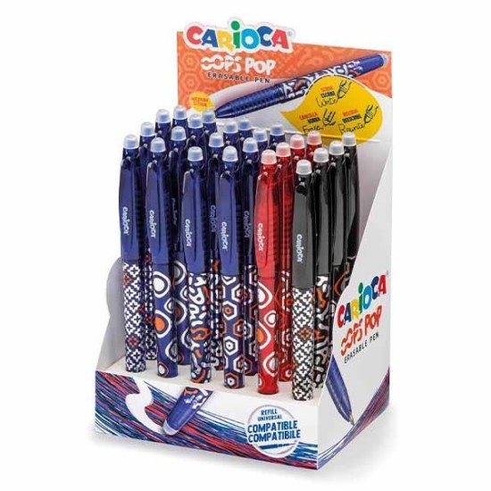 Carioca OOPS στυλό Erasable 0,7mm σε 3 χρώματα Carioca OOPS στυλό Erasable 0,7mm σε 3 χρώματα