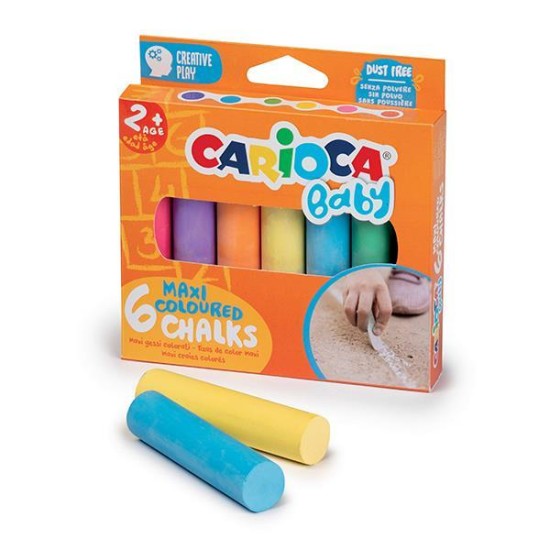 Carioca Baby κιμωλίες maxi σετ 6τμχ Carioca Baby κιμωλίες maxi σετ 6τμχ