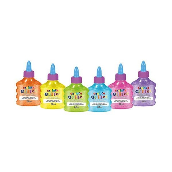 Carioca χρυσόκολλα neon 88ml, 6 χρωμάτων Carioca χρυσόκολλα neon 88ml, 6 χρωμάτων