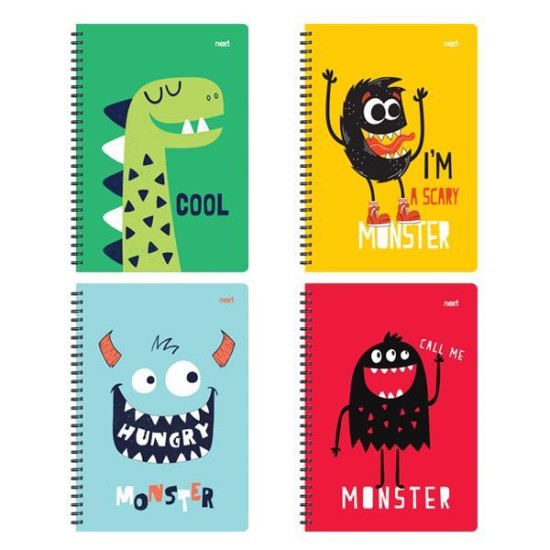 Next cute monsters τετράδιο σπιράλ 17x25εκ. 1θεμ., 35φ. Next cute monsters τετράδιο σπιράλ 17x25εκ. 1θεμ., 35φ.