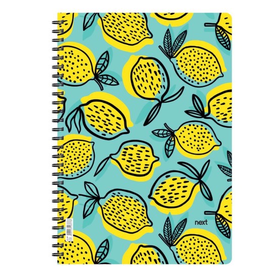 Next trends lemons τετράδιο σπιράλ 2 θέματα 70 φύλλα 17x25εκ. Next trends lemons τετράδιο σπιράλ 2 θέματα 70 φύλλα 17x25εκ.