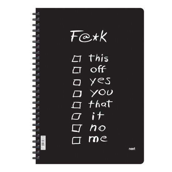 Next trends the F word τετράδιο σπιράλ 3 θέματα 105 φύλλα 17x25εκ. Next trends the F word τετράδιο σπιράλ 3 θέματα 105 φύλλα 17x25εκ.