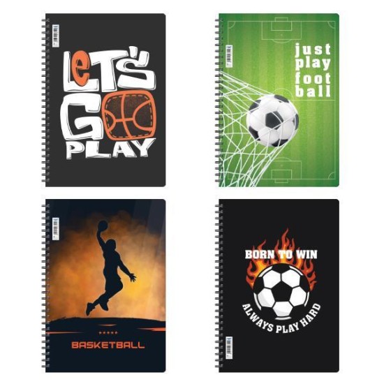Next Sports τετράδιo σπιράλ 17x25εκ. 2θεμ., 70φ. Next Sports τετράδιo σπιράλ 17x25εκ. 2θεμ., 70φ.