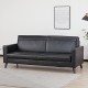 Καναπές κρεβάτι τριθέσιος Nextdeco Soho μαύρος Υ81x201x90εκ.