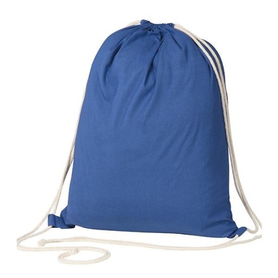 Τσάντα-πουγκί υφασμάτινη 100 % cotton μπλε Υ52x40x3εκ. Δυνατότητα εκτύπωσης Τσάντα-πουγκί υφασμάτινη 100 % cotton μπλε Υ52x40x3εκ. Δυνατότητα εκτύπωσης