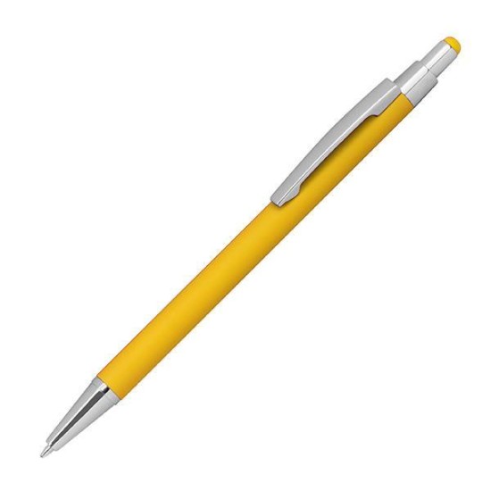 Στυλό - touch pen μεταλλικό με λαστιχένια επίστρωση κίτρινo Υ14,5xØ0,8εκ. Στυλό - touch pen μεταλλικό με λαστιχένια επίστρωση κίτρινo Υ14,5xØ0,8εκ.