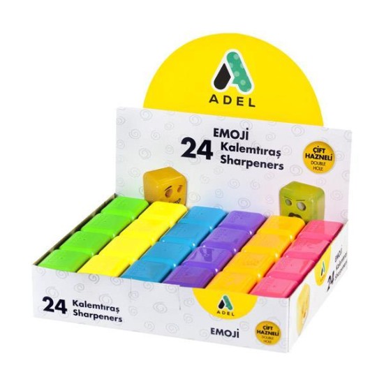 Adel ξύστρα Emoji διπλή ø7mm - ø12mm Adel ξύστρα Emoji διπλή ø7mm - ø12mm