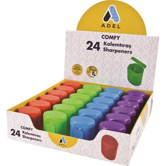 Adel ξύστρα Comfy βαρελάκι διπλή 7mm - 12mm Adel ξύστρα Comfy βαρελάκι διπλή 7mm - 12mm