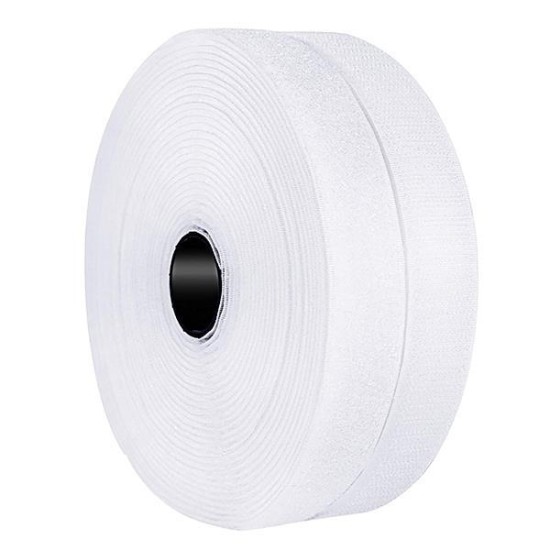 Velcro ταινία αυτοκόλλητη λευκή,16mm, 25μέτρα Velcro ταινία αυτοκόλλητη λευκή,16mm, 25μέτρα