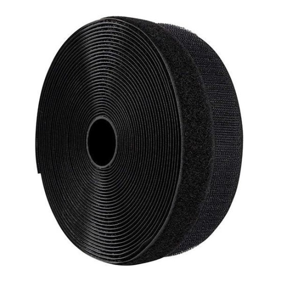 Velcro ταινία αυτοκόλλητη μαύρη,16mm, 25μέτρα