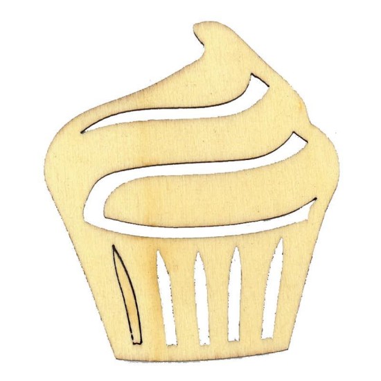 Cup cake ξύλινο 6.5x5,7x0,3εκ. Cup cake ξύλινο 6.5x5,7x0,3εκ.