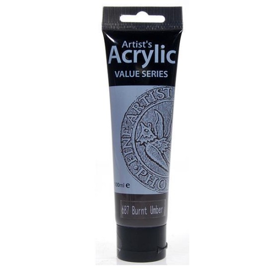 Phoenix ακρυλικό χρώμα 687 burnet umber, σωληνάριο 100ml Phoenix ακρυλικό χρώμα 687 burnet umber, σωληνάριο 100ml