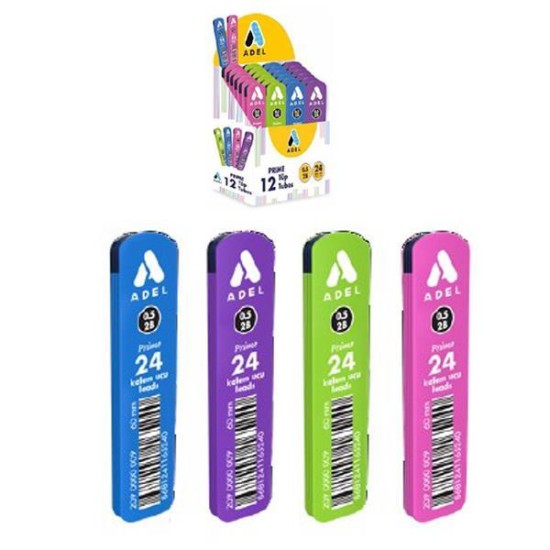Adel μύτες για μηχανικό μολύβι 0,5mm., 2Β Adel μύτες για μηχανικό μολύβι 0,5mm., 2Β
