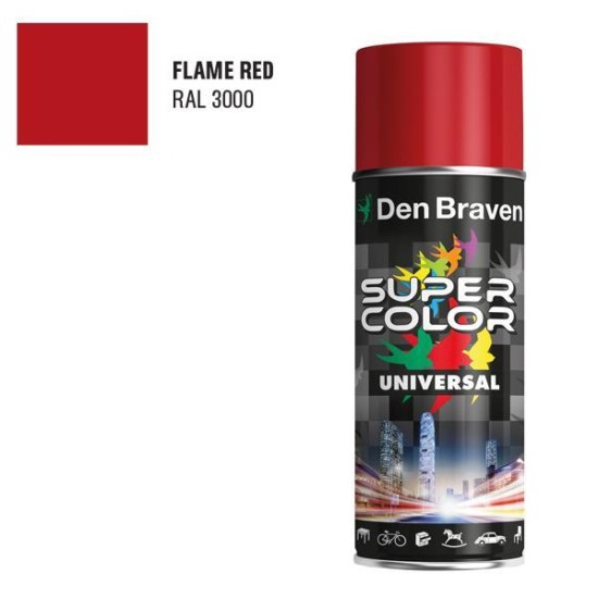 Den Braven SC UNIVERSAL ακρυλικό σπρέι έντονο κόκκινο 400ml Den Braven SC UNIVERSAL ακρυλικό σπρέι έντονο κόκκινο 400ml
