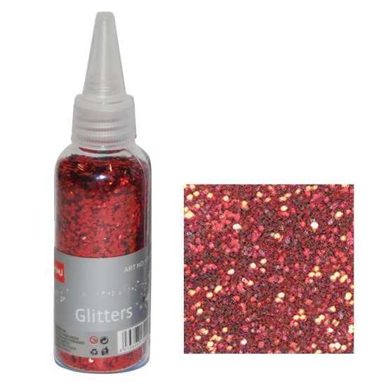 Glitter νιφάδες 1/24'' σε μπουκάλι κόκκινη 30γρ. Glitter νιφάδες 1/24'' σε μπουκάλι κόκκινη 30γρ.