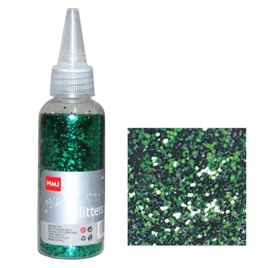 Glitter νιφάδες 1/24'' σε μπουκάλι πράσινο 30γρ. Glitter νιφάδες 1/24'' σε μπουκάλι πράσινο 30γρ.