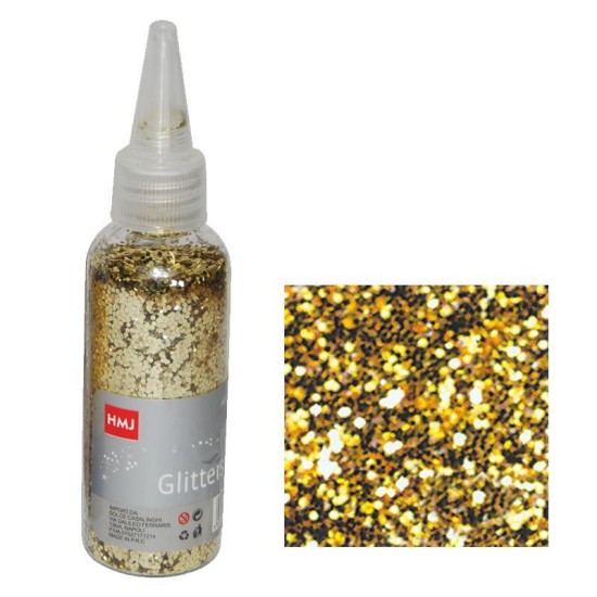 Glitter νιφάδες 1/24'' σε μπουκάλι χρυσό 30γρ. Glitter νιφάδες 1/24'' σε μπουκάλι χρυσό 30γρ.