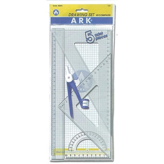 Ark σετ χάρακες 4 τεμαχίων με διαβήτη - μολύβι Ark σετ χάρακες 4 τεμαχίων με διαβήτη - μολύβι