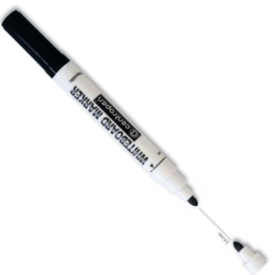 Centropen μαρκαδόρος λευκού πίνακα μαύρος 2,5mm Centropen μαρκαδόρος λευκού πίνακα μαύρος 2,5mm