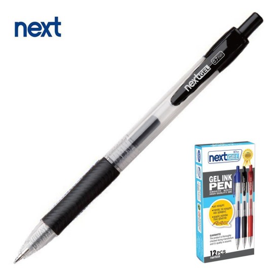 Νext στυλό gel pen με κουμπί μαύρο 0.7mm Νext στυλό gel pen με κουμπί μαύρο 0.7mm