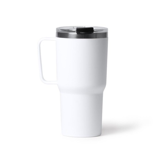 Θερμός - κούπα 600 ml λευκή ανοξείδωτο ατσάλι Υ18,9xØ9εκ. Θερμός - κούπα 600 ml λευκή ανοξείδωτο ατσάλι Υ18,9xØ9εκ.