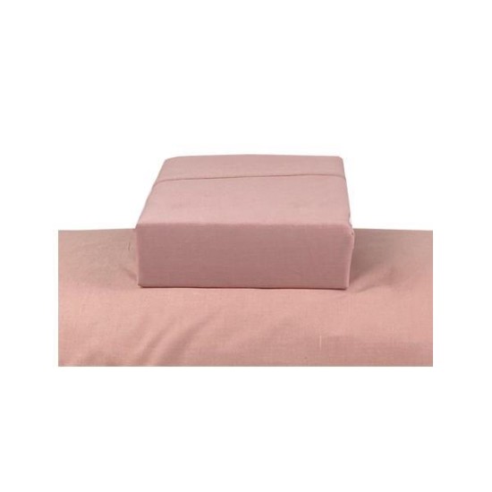 Σεντόνι με λάστιχο μονό Πεννιέ Dusty Rose από 100% βαμβάκι 100x200εκ. +40εκ.