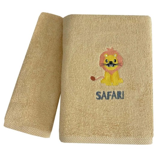 Σετ παιδικές πετσέτες Safari - zoo 100% βαμβάκι πεννιε 480gsm Σετ παιδικές πετσέτες Safari - zoo 100% βαμβάκι πεννιε 480gsm