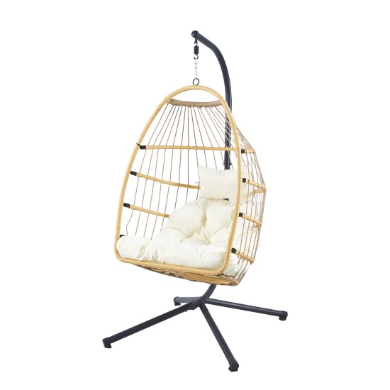 Κρεμαστή κούνια Nextdeco Wanda rattan με λευκά μαξιλάρια Υ110x85x62εκ. Κρεμαστή κούνια Nextdeco Wanda rattan με λευκά μαξιλάρια Υ110x85x62εκ.