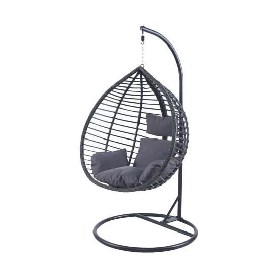 Κρεμαστή Κούνια Nextdeco Nadin rattan με γκρι μαξιλάρια Υ110x118x68εκ. Κρεμαστή Κούνια Nextdeco Nadin rattan με γκρι μαξιλάρια Υ110x118x68εκ.
