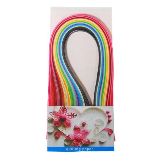 Quilling paper 4mm, 18χρώματα, 39εκ. μήκος Quilling paper 4mm, 18χρώματα, 39εκ. μήκος