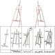 Καβαλέτο ζωγραφικής ξύλινο Υ145x55εκ.