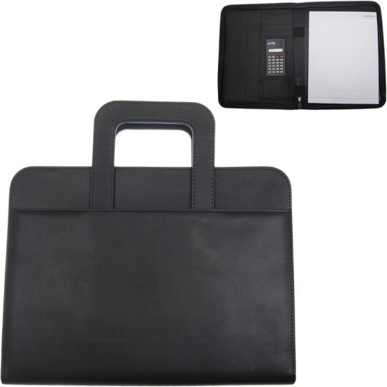 Portfolio-τσάντα με φερμουάρ pvc μαύρο 25,5x32,5x2εκ. Portfolio-τσάντα με φερμουάρ pvc μαύρο 25,5x32,5x2εκ.