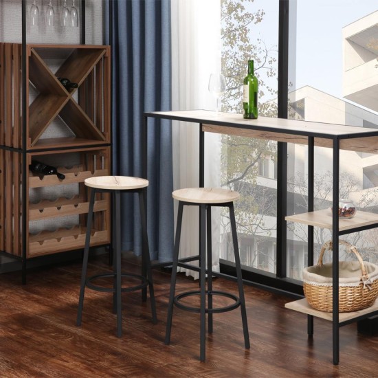 Σκαμπό bar μεταλλικό Nextdeco φυσικό ξύλο Υ70xØ38εκ. Σκαμπό bar μεταλλικό Nextdeco φυσικό ξύλο Υ70xØ38εκ.