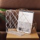 Θήκη περιοδικών διπλή χρυσή μεταλλική Υ30x25x16εκ. Θήκη περιοδικών διπλή χρυσή μεταλλική Υ30x25x16εκ.