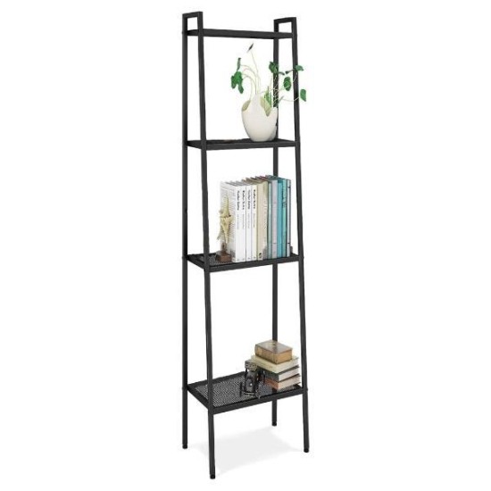 Ραφιέρα βιβλιοθήκη Nextdeco 4 επίπεδων μαύρη Υ147x35x35εκ Ραφιέρα βιβλιοθήκη Nextdeco 4 επίπεδων μαύρη Υ147x35x35εκ