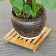 Βάση λουλουδιών τροχήλατη Nextdeco από bamboo 30x30εκ.