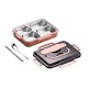 Lunch box inox με 5 θήκες ροζ χρώμα 1500ml Lunch box inox με 5 θήκες ροζ χρώμα 1500ml