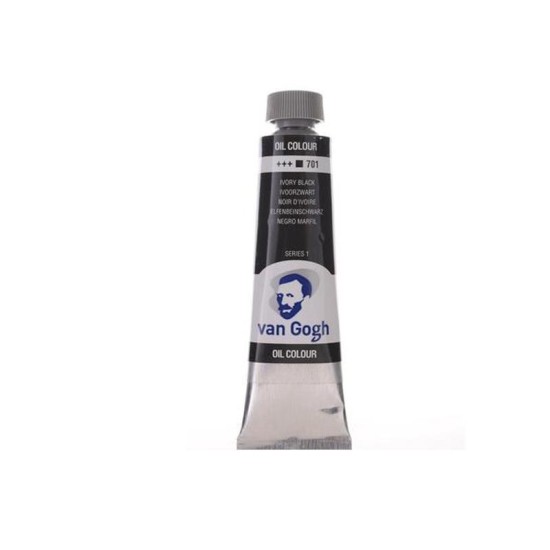Talens van gogh χρώματα λαδιού 60ml (701-Ivory Black) Talens van gogh χρώματα λαδιού 60ml (701-Ivory Black)