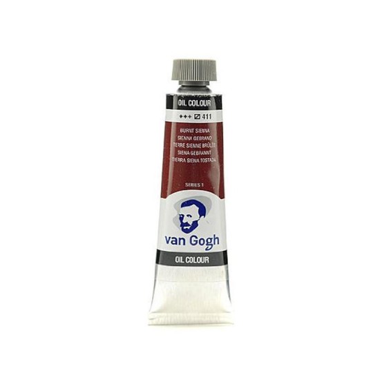 Talens van gogh χρώμα λαδιού 411 burnt sienna 200ml Talens van gogh χρώμα λαδιού 411 burnt sienna 200ml