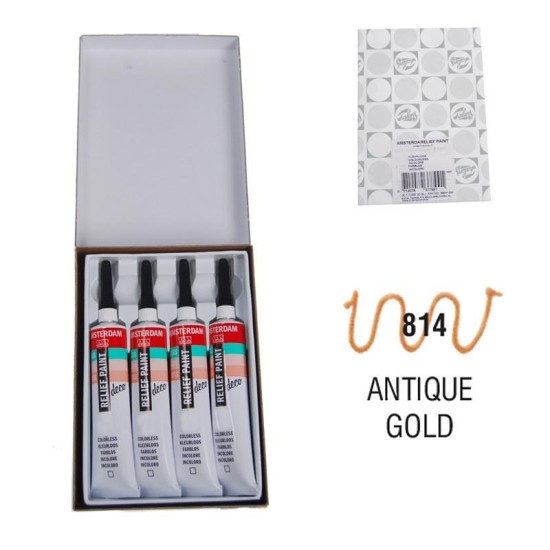 Talens χρώμα decorfin relief paint 814 antique gold 20ml Talens χρώμα decorfin relief paint 814 antique gold 20ml